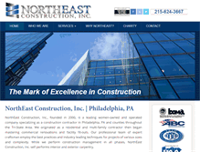 Tablet Screenshot of northeastconstructioninc.com